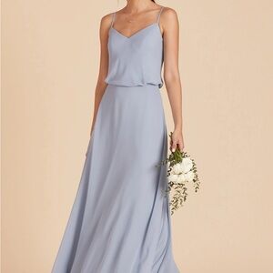 Gwennie Chiffon Dress Dusty Blue